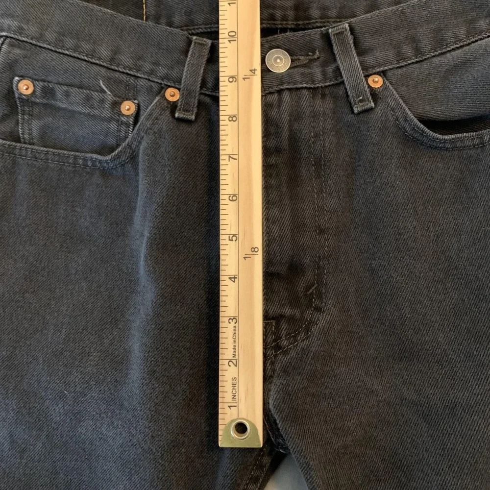 Levis 505 Jeans Mens 32x30 Gray Charcoal Wash Straight Leg Denim‎ Regular Fit
